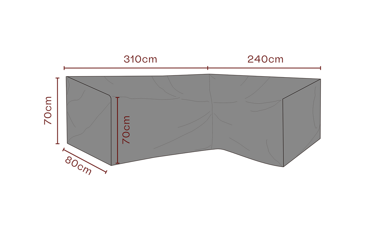 SKYDD Hörnsoffa L240/R310xD80 H70 cm - Andas