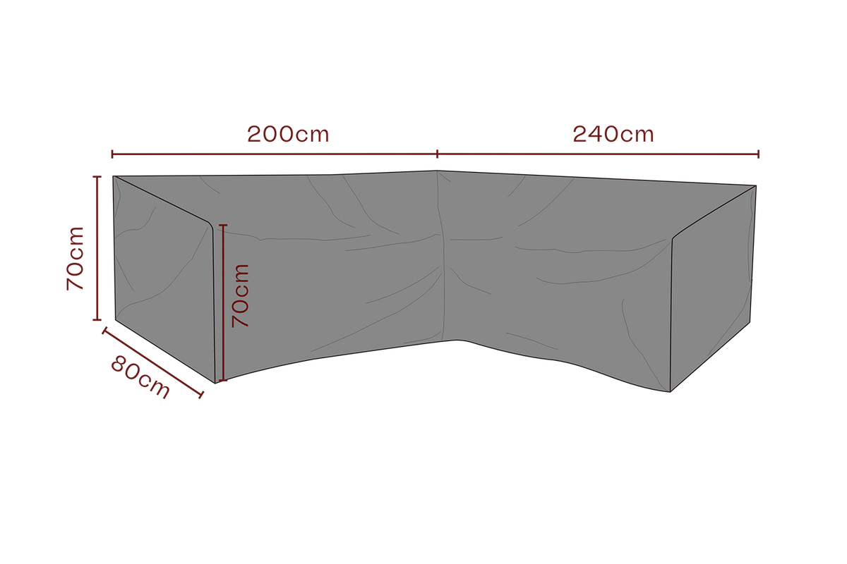 SKYDD Hörnsoffa L240/R200xD80 H70 cm - Andas