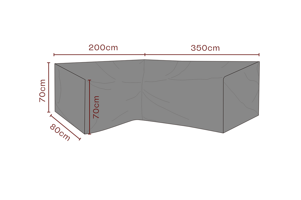 SKYDD Hörnsoffa L350/R200xD80 H70 cm - Andas