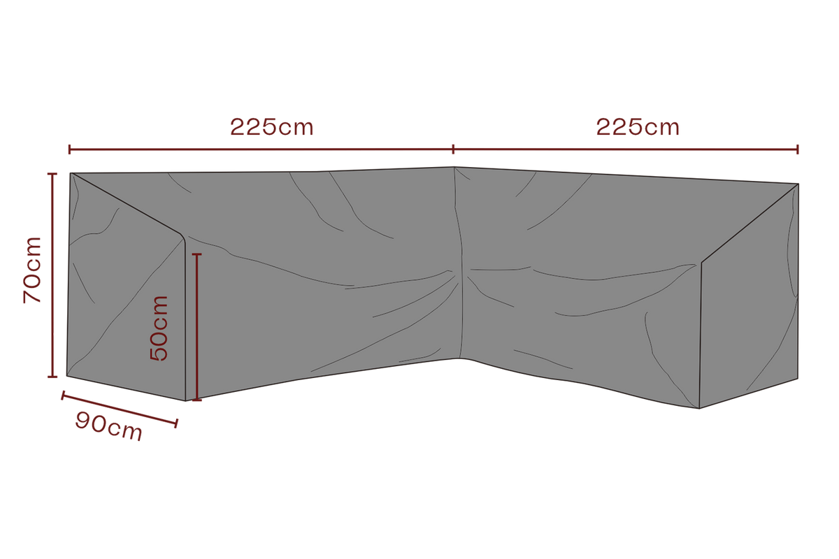 SKYDD Hörnsoffa L225/R225xD90 H70/50 cm - Andas