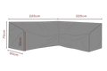 SKYDD Hörnsoffa L225/R225xD90 H70/50 cm -Vattentät