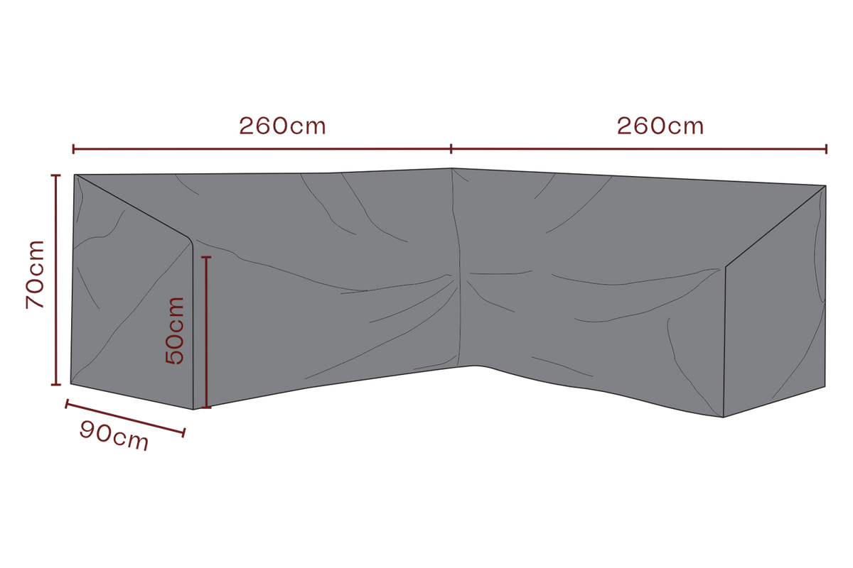 SKYDD Hörnsoffa L260/R260xD90 H70/50 cm - Andas