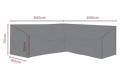 SKYDD Hörnsoffa L260/R260xD90 H70/50 cm- Vattentät