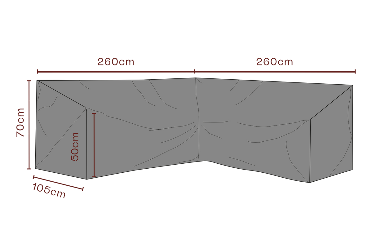 SKYDD Hörnsoffa L260/R260xD105 H70/50 cm - Andas