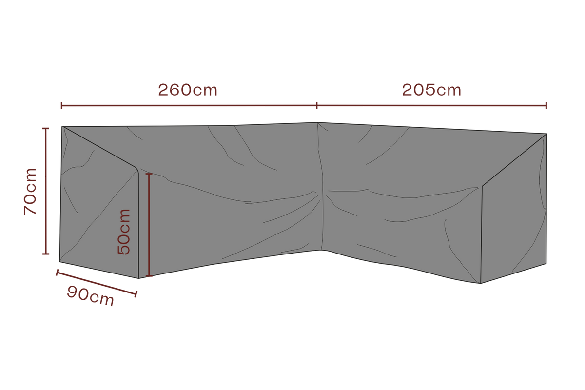 SKYDD Hörnsoffa L205/R260xD90 H70/50 cm - Andas