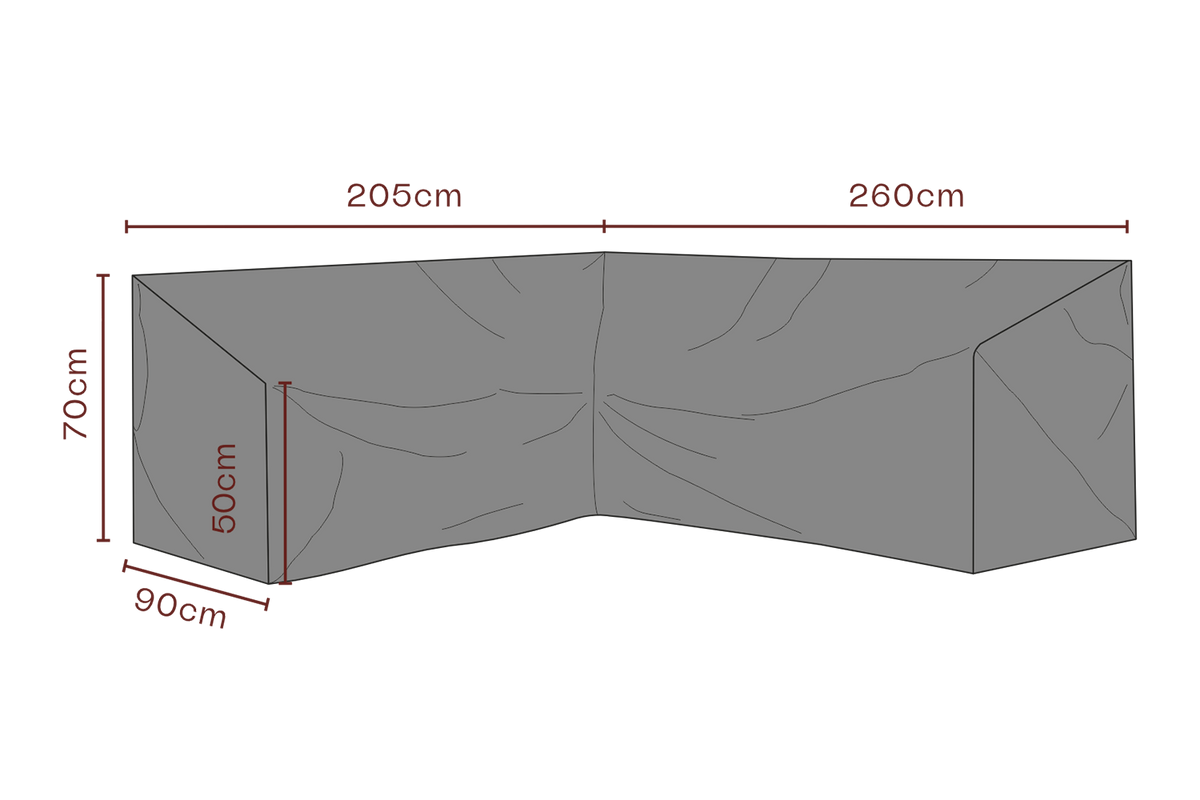SKYDD Hörnsoffa L260/R205xD90 H70/50 cm - Andas