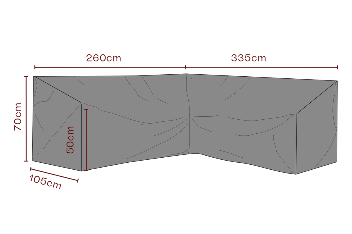 SKYDD Hörnsoffa L335/R260xD105 D70/50 cm - Andas