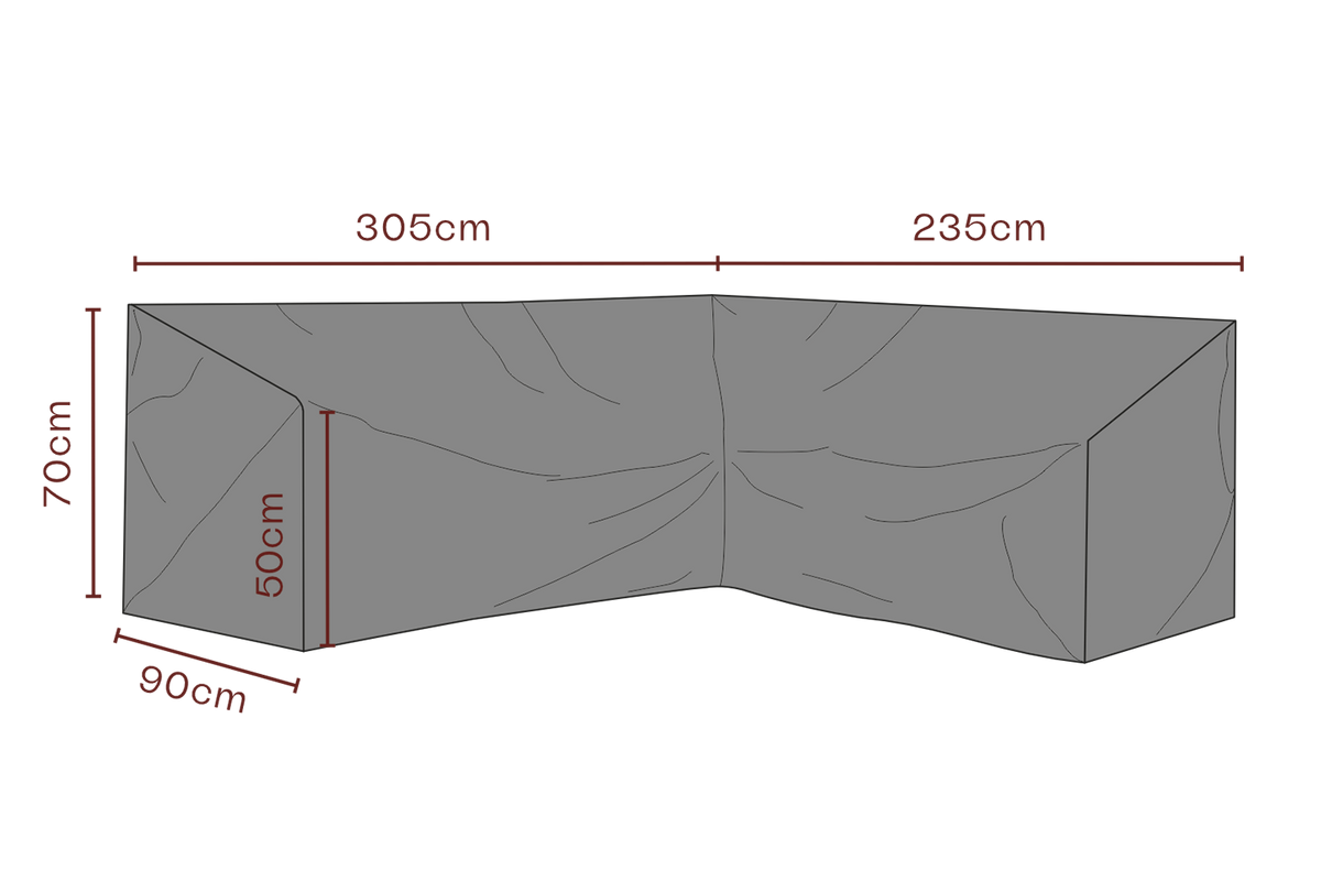 SKYDD Hörnsoffa L235/R305xD90 H70/50 cm - Andas