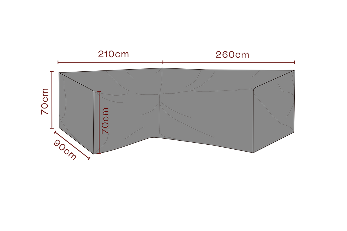 SKYDD Hörnsoffa L260/R210xD90 H70 cm - Andas