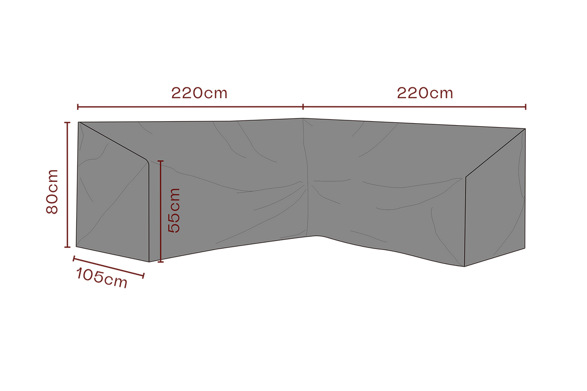SKYDD Hörnsoffa L220/R220xD105 H80/55 cm - Andas