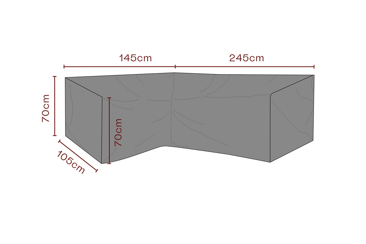 SKYDD Hörnsoffa L245/R145xD105 H70 cm - Andas