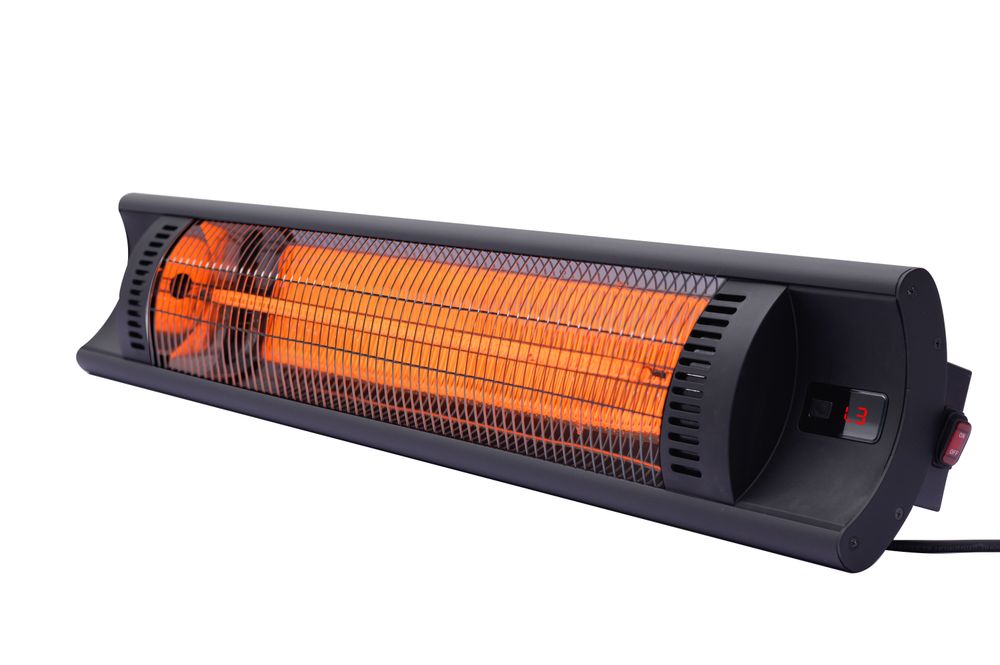 Bola patio infraröd radiant heater, HENDI, svart, 230V/2500W, 912x185x(H)174mm