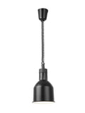 Rise and fall heat lamp, cylindrical, HENDI, svart, 230V/250W, ⌀175x(H)250mm