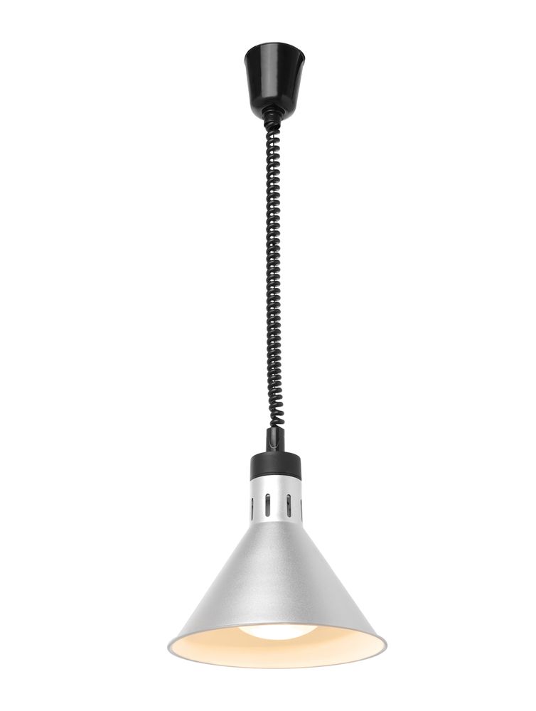 Rise and fall heat lamp, conical, HENDI, svart, 230V/250W, ⌀275x(H)250mm