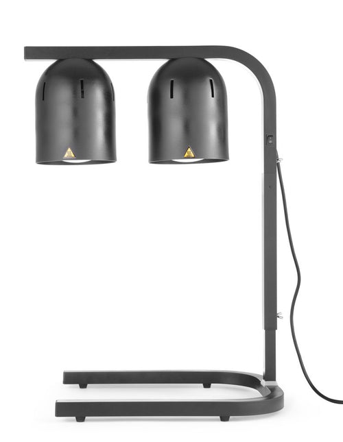 2 lamp infraröd food warmer bridge, HENDI, svart, 230V/250W, 453x360x(H)790mm