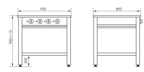 CS 940-43 SPIS MED 4 ST VÄRMEPLATTOR