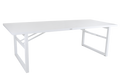 VEVI 230x94 H73 cm vit alu