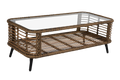 COVELO 122x61 H45 cm - Natur/Glas