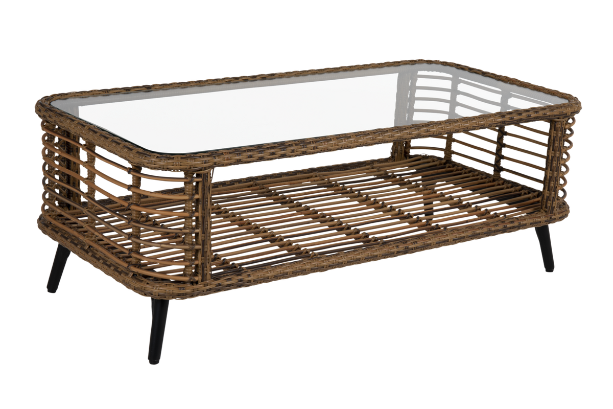 COVELO 122x61 H45 cm - Natur/Glas
