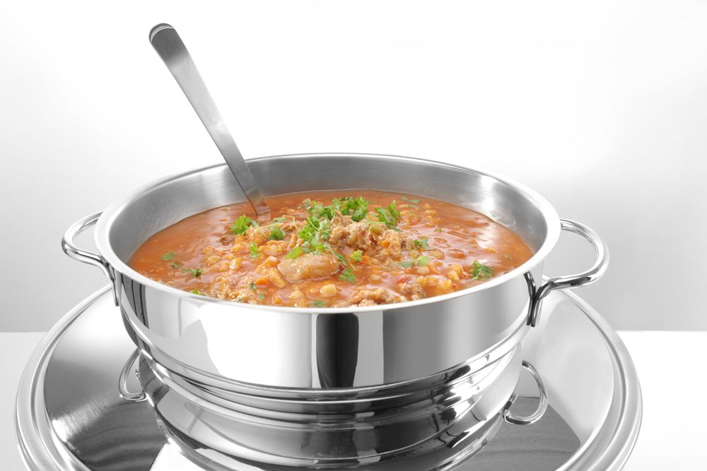 Soup chafing dish mirror finish, HENDI, Profi Line, 10L, ⌀420x(H)380mm