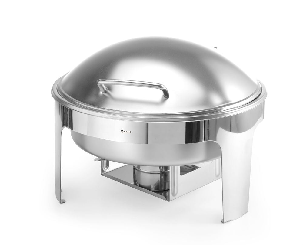 Chafing dish round satin finish, HENDI, Profi Line, 6L, 465x420x(H)320mm