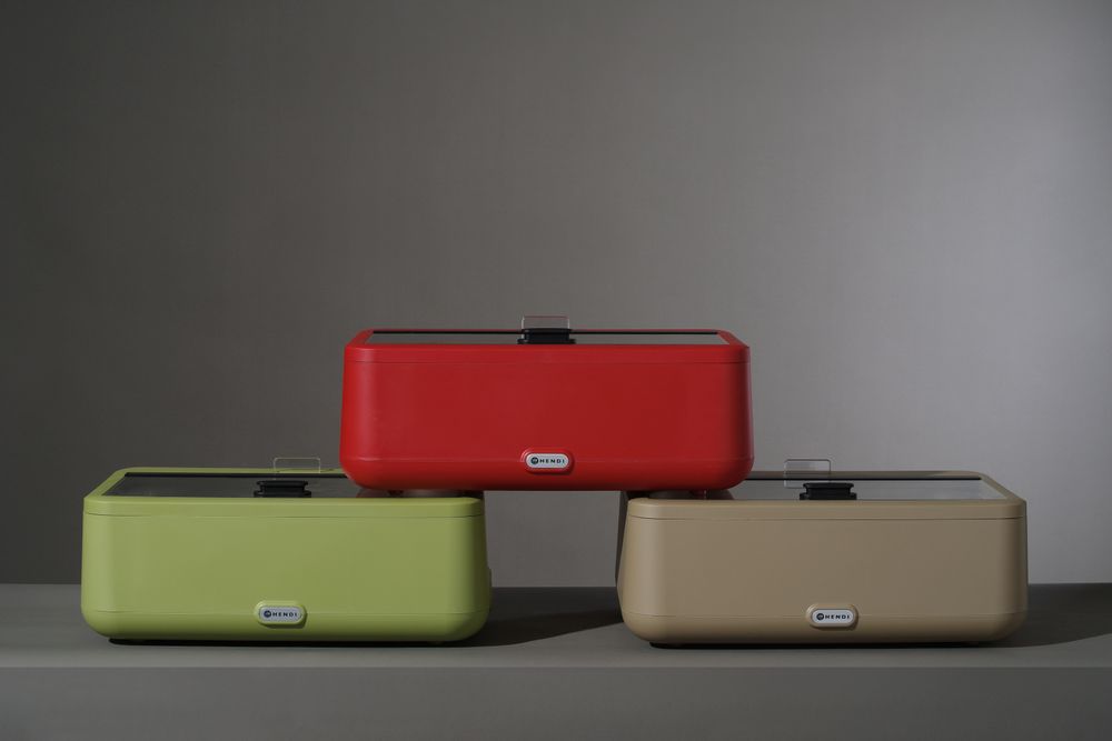 Chafing dish UNIQ, HENDI, desiGNed by Robert Bronwasser, röd, 220-240V/700W, 607x402x(H)245mm