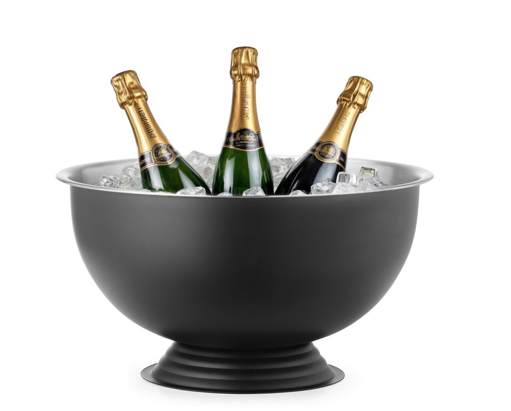 Champagne bowl, BarUp, 13L, Black, ⌀393x(H)214mm, Round
