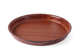 Serving tray, round, non-slip, high rim, laminated, AmerBox, Mahogany, ⌀360x(H)30mm