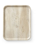 Serving tray with melamine laminate, non slip, with wood design, AmerBox, Wood light, 330x430mm