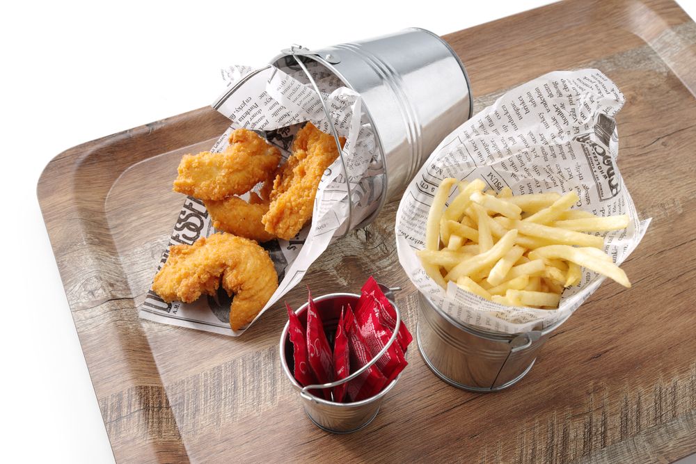 Serving tray with melamine laminate, non slip, with wood design, AmerBox, Wood, 370x530mm