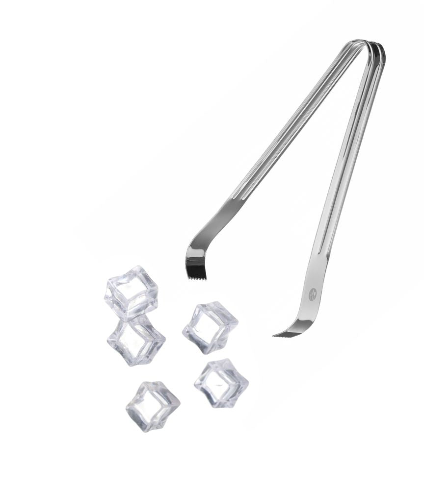 Ice cube tongs – 2 pcs, BarUp, Silver, (L)180mm