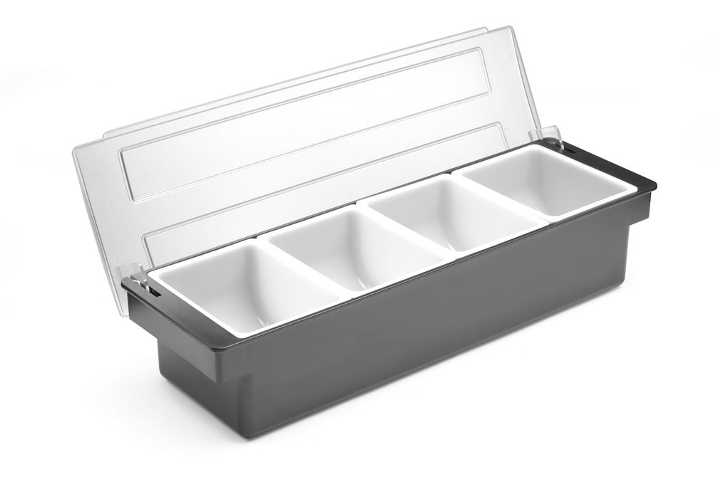 Condiment holder - 4 containers, BarUp, 480x150x(H)100mm