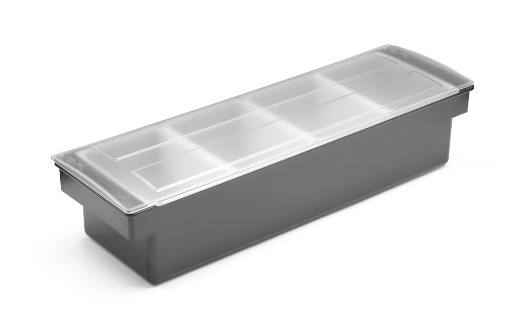 Condiment holder - 4 containers, BarUp, 480x150x(H)100mm
