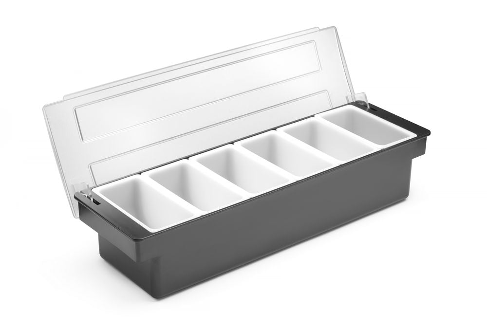 Condiment holder - 6 containers, BarUp, 480x150x(H)100mm
