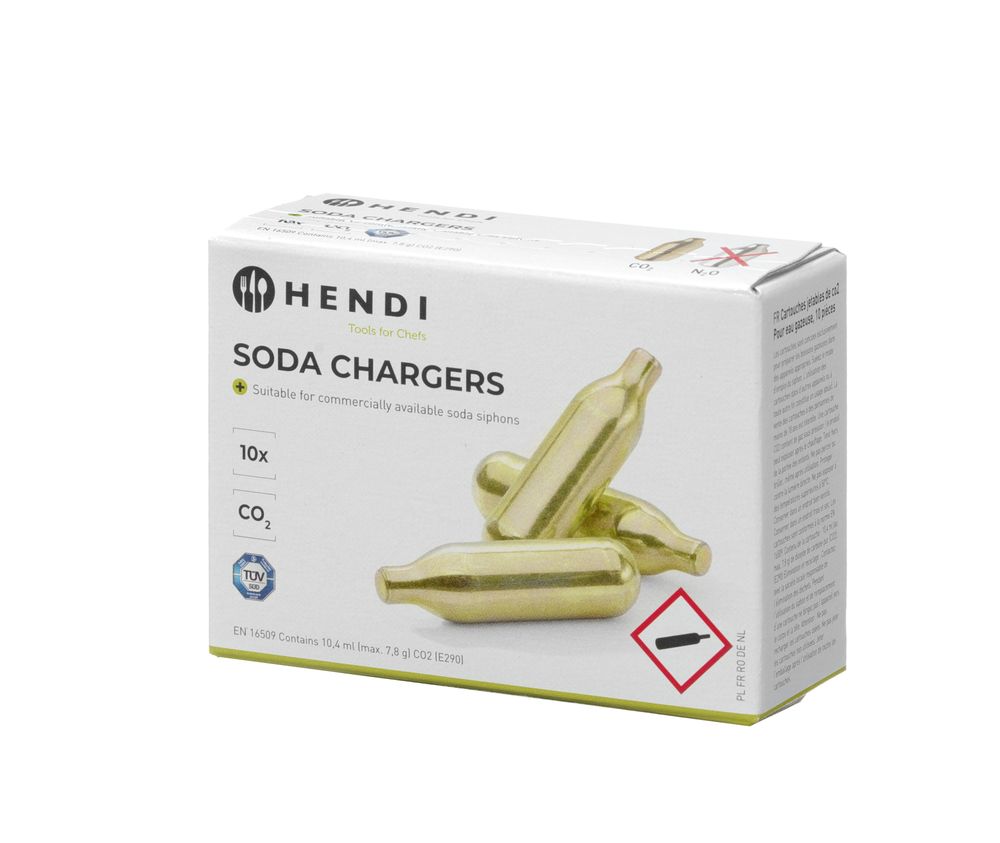 Soda chargers, BarUp, Gold, 10 pcs
