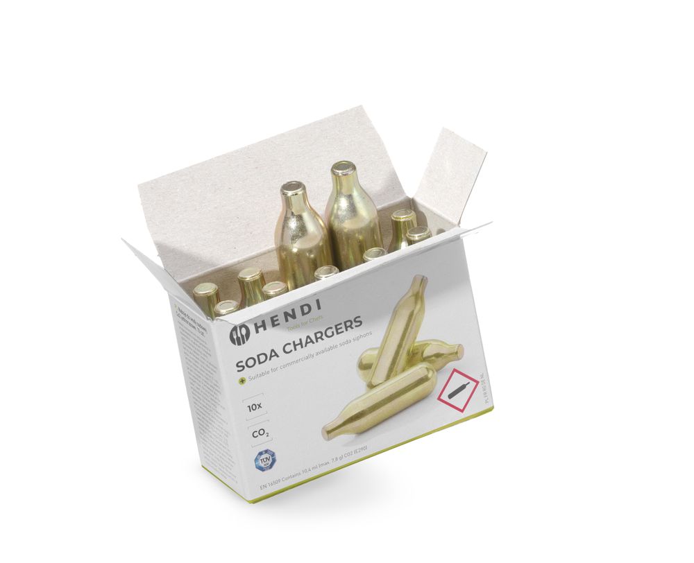 Soda chargers, BarUp, Gold, 10 pcs