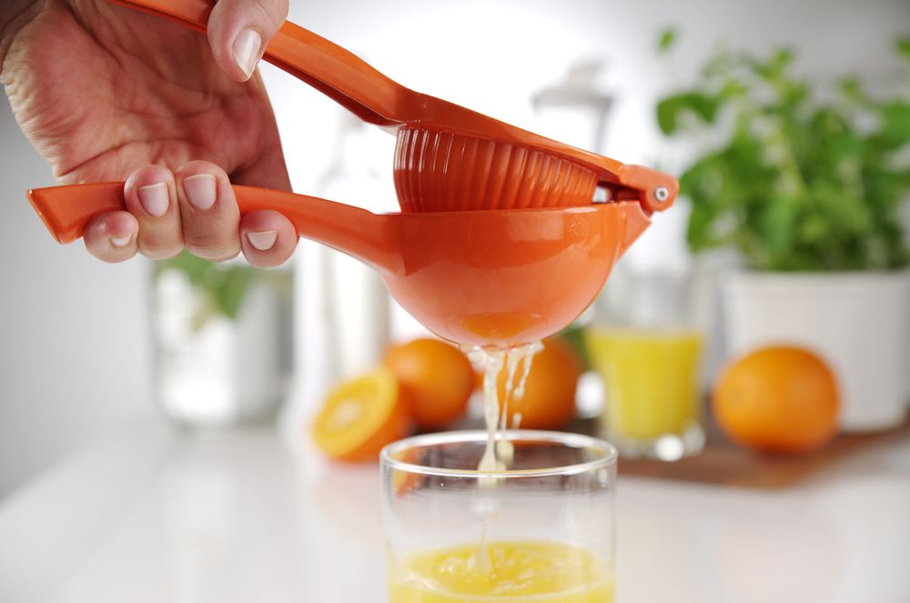 Citrus squeezer, BarUp, yellow (for lemons), 223x75x(H)45mm