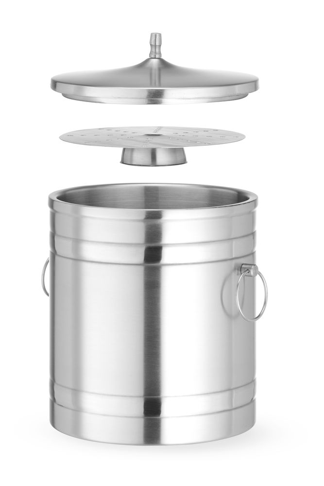 Ice bucket double walled, BarUp, 5L, Silver, ⌀200x(H)230mm