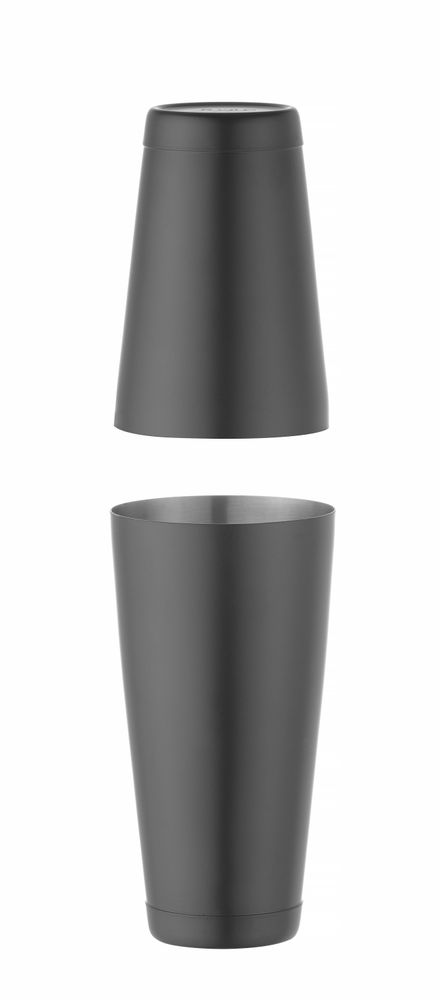 Tin-on-Tin Boston shaker, BarUp, 0,8L, Black, ⌀90mm