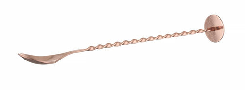 Bar spoon with muddler, BarUp, Copper, 280x35mm
