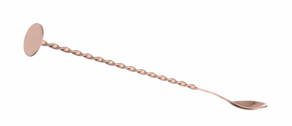 Bar spoon with muddler, BarUp, Copper, 280x35mm