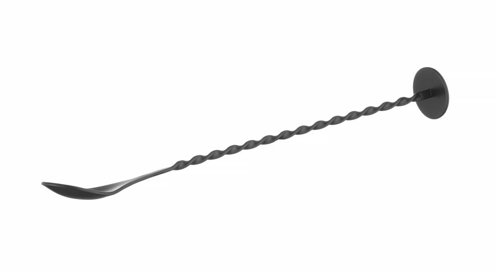 Bar spoon with muddler, BarUp, Black, 280x35mm