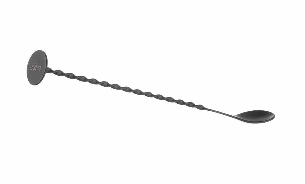 Bar spoon with muddler, BarUp, Black, 280x35mm