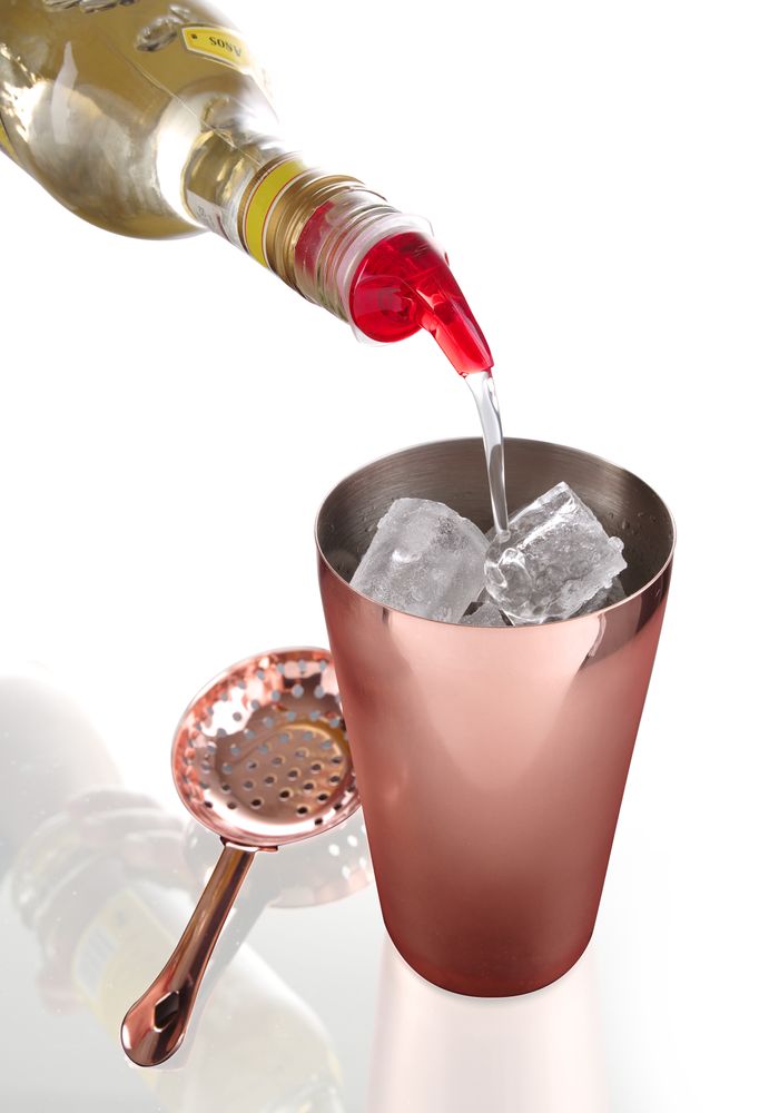 Free-flow pourer, BarUp, Red, 4 pcs