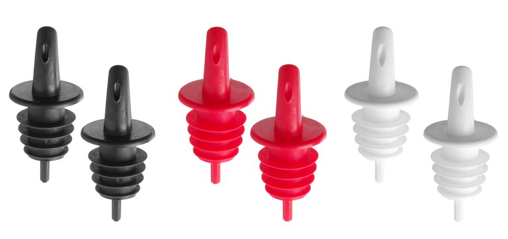 Free-flow pourer, BarUp, Yellow, 4 pcs