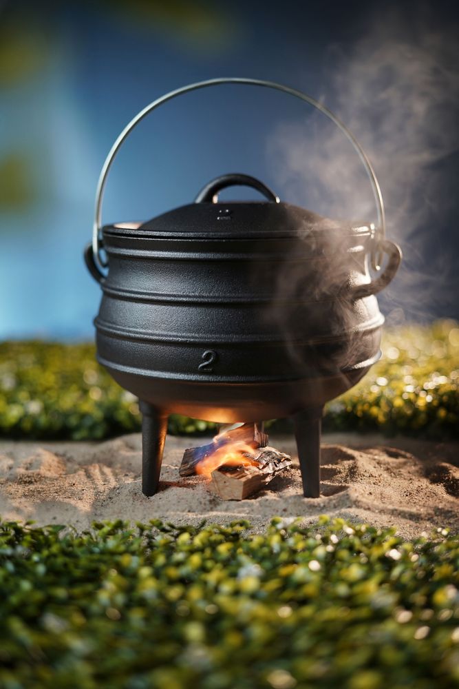 Cast iron gryta, HENDI, svart, ⌀245x(H)280mm