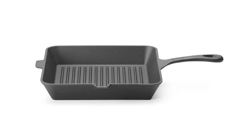 Cast iron grill panna, HENDI, svart, 250x250x(H)50mm, Square