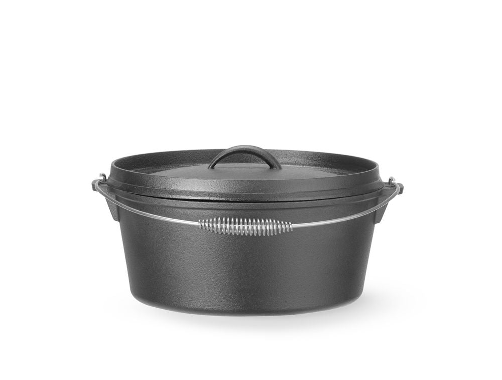 Cast iron gryta, HENDI, 7,2L, svart, ⌀310x(H)130mm, Round