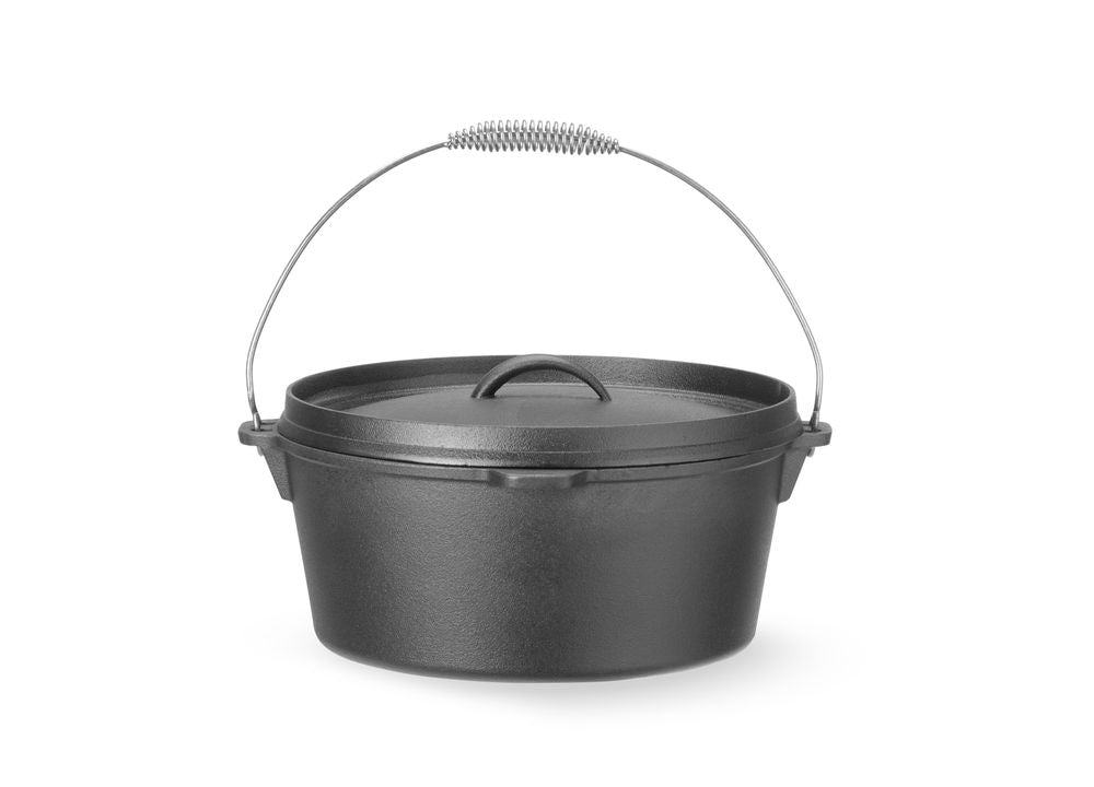 Cast iron gryta, HENDI, 7,2L, svart, ⌀310x(H)130mm, Round