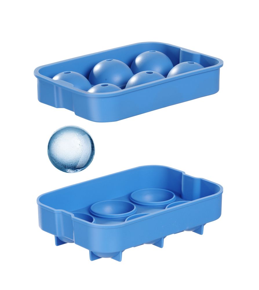 Sphere ice mould, BarUp, Blue, 180x125x(H)50mm